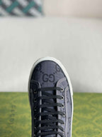Gucci Tennis 1977 High-Top Sneaker – Charcoal & Black GG Nylon