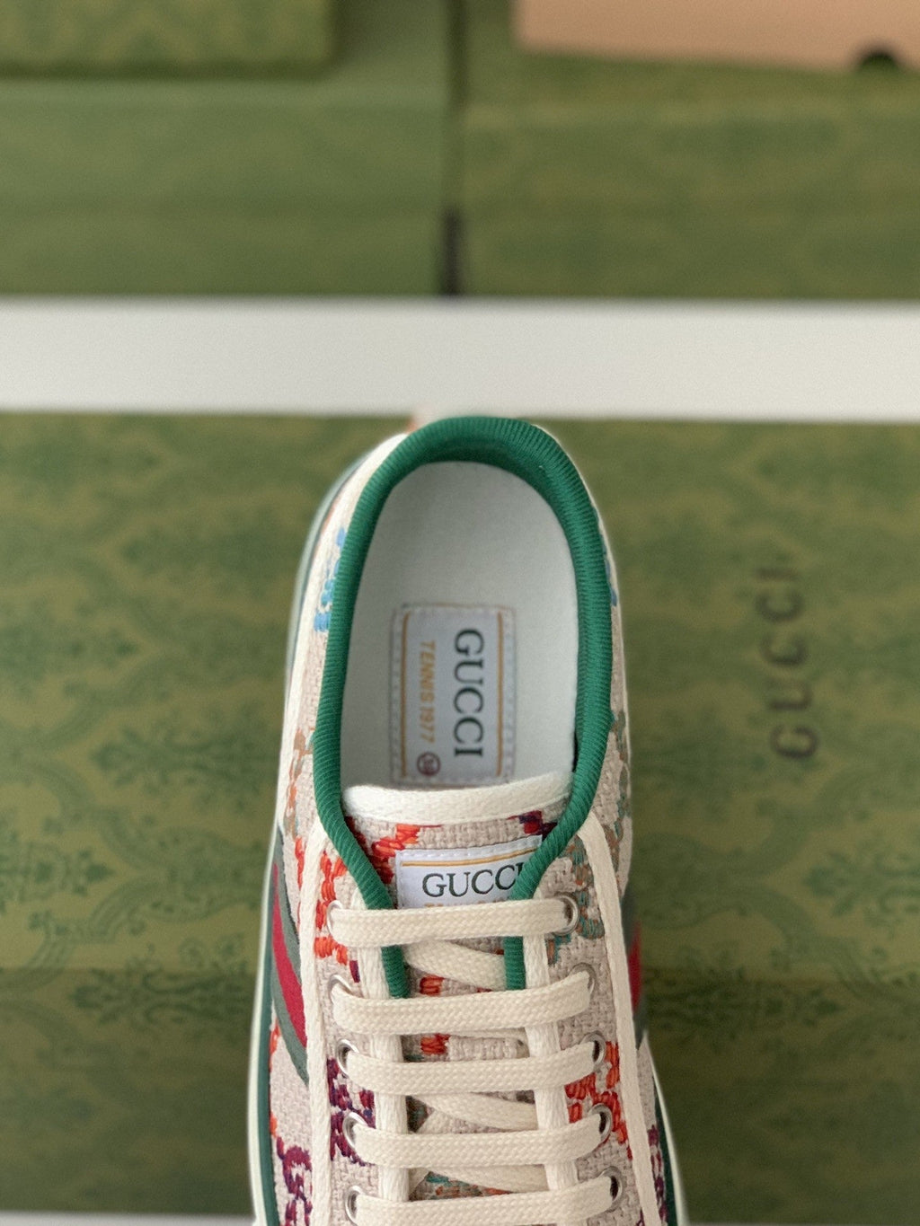 Gucci Tennis 1977 Sneaker – Multicolor GG Embroidered Canvas