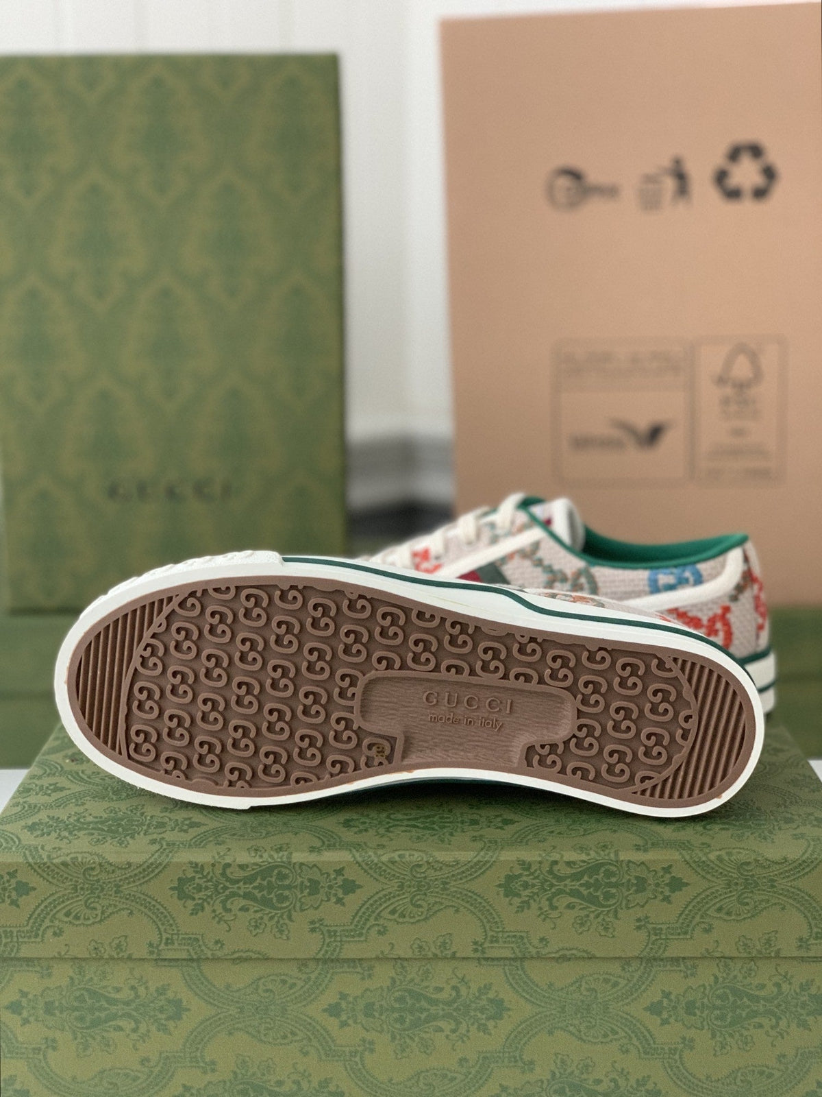 Gucci Tennis 1977 Sneaker – Multicolor GG Embroidered Canvas