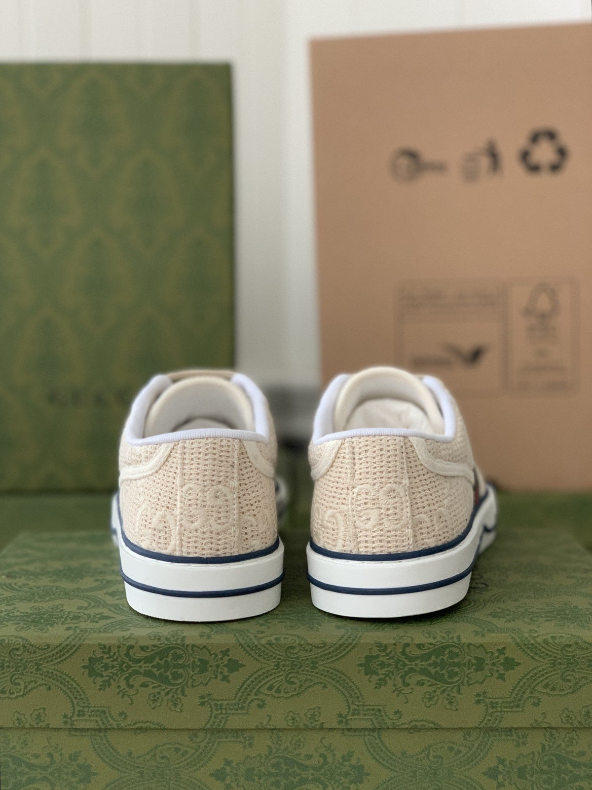 Gucci Tennis 1977 Sneaker – Off-White GG Embroidered Canvas