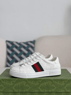 Gucci Ace Sneaker GG Embossed Leather with Web Stripe