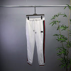 Gucci Cotton Jersey Web Stripe Tracksuit White Zip-Up Jacket and Jogger Pants Set