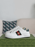 Gucci Ace Sneaker Leather with Web Stripe and Bee Embroidery