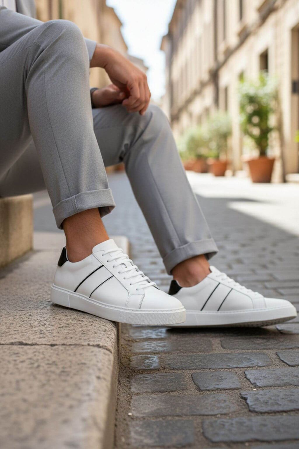 Positano Low-Top Sneaker — Optic White
