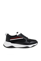 Handmade Black Leather Casual Sports Sneakers