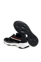 Handmade Black Leather Casual Sports Sneakers