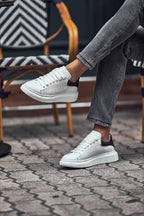 Handmade White Leather Sneakers - Luxury Comfort for Every Occasion