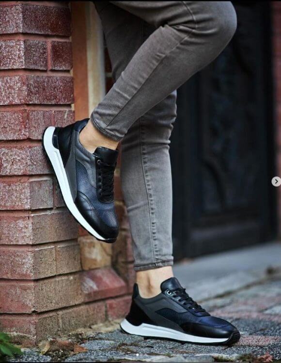 Lecce Navy Blue High-Top Sneakers for Streetwear & Casual Style