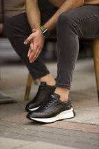 HolloShoe Eva Sole Black Sneakers - Elegant Versatile Footwear