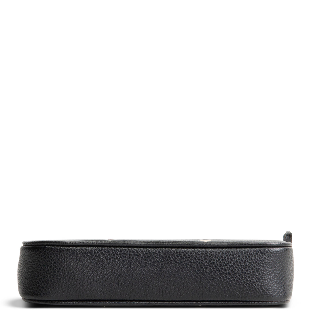 Embossed Monogram Leather Mini Chain Shoulder Bag