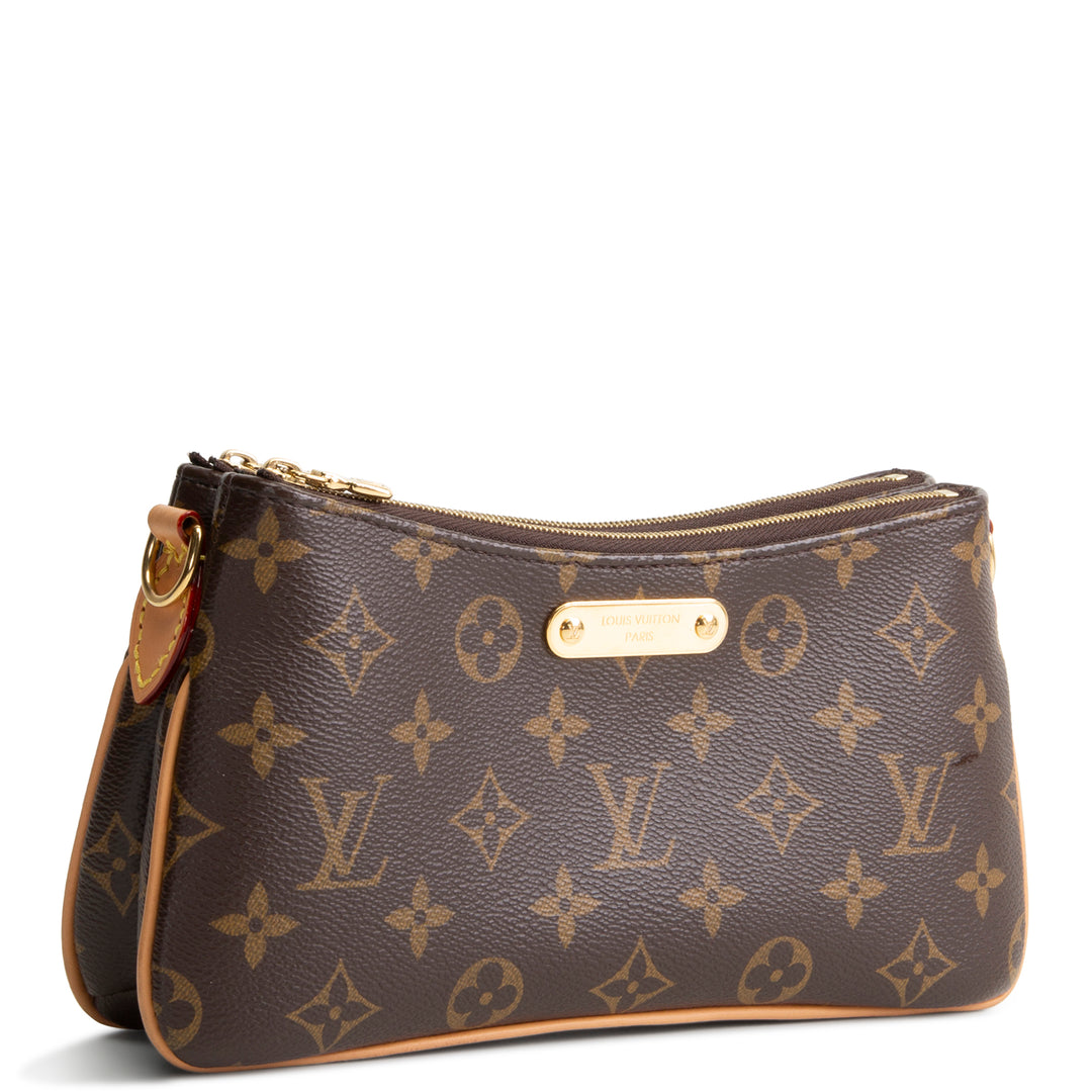 Monogram Canvas Double-Zip Shoulder Bag