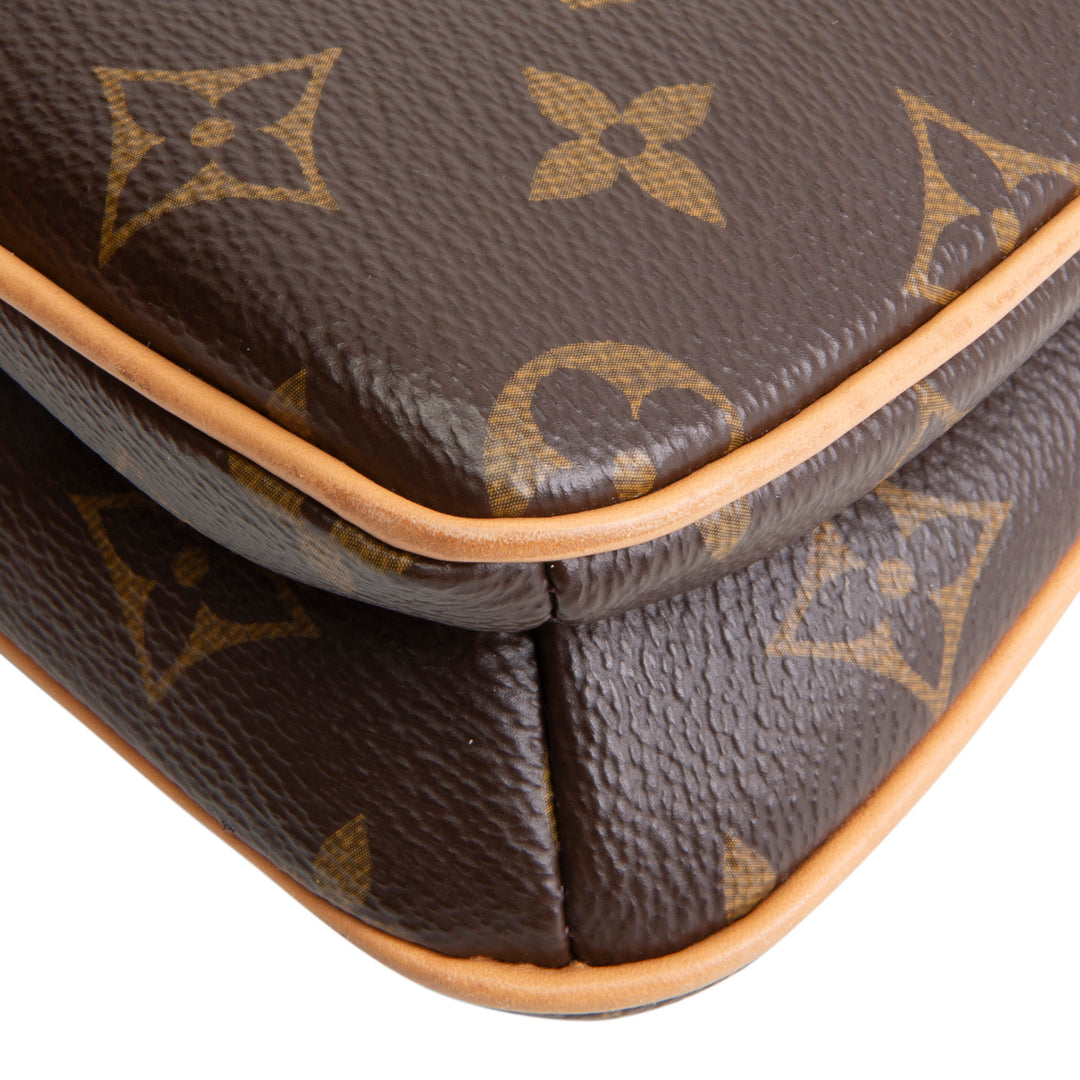 Monogram Canvas Double-Zip Shoulder Bag