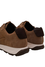 Laliya Men's Taupe Lightweight Lace-Up Suede Sneakers