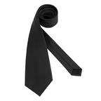 Laliya Men's Classic Solid Black Satin Necktie