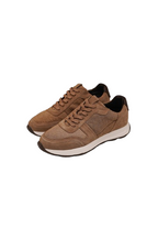 Laliya Men's Taupe Lightweight Lace-Up Suede Sneakers
