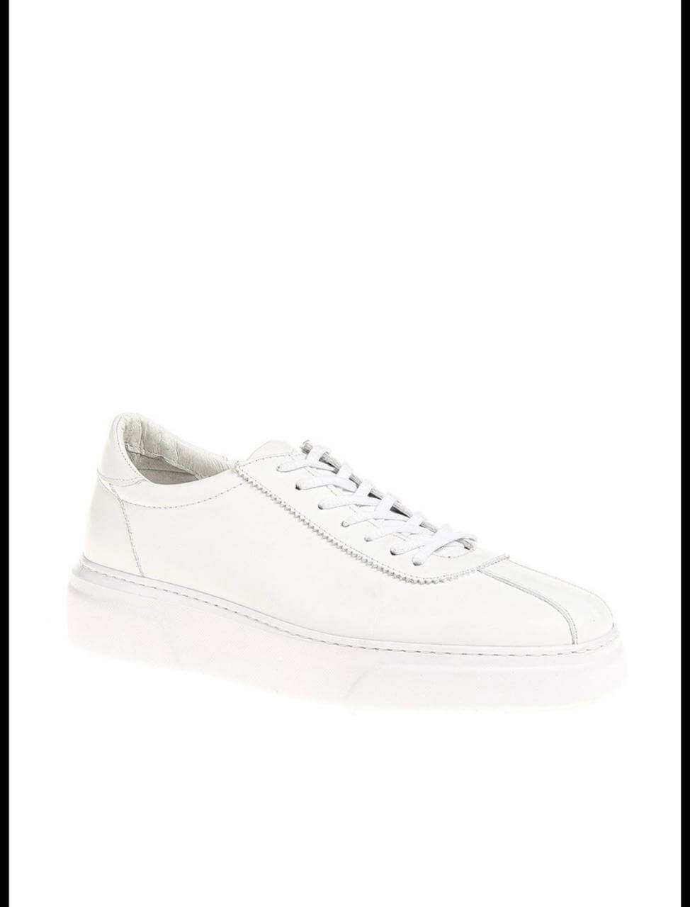 Lamar White Leather Sneakers - Timeless & Versatile Style