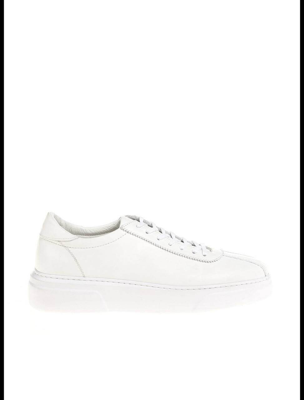 Lamar White Leather Sneakers - Timeless & Versatile Style
