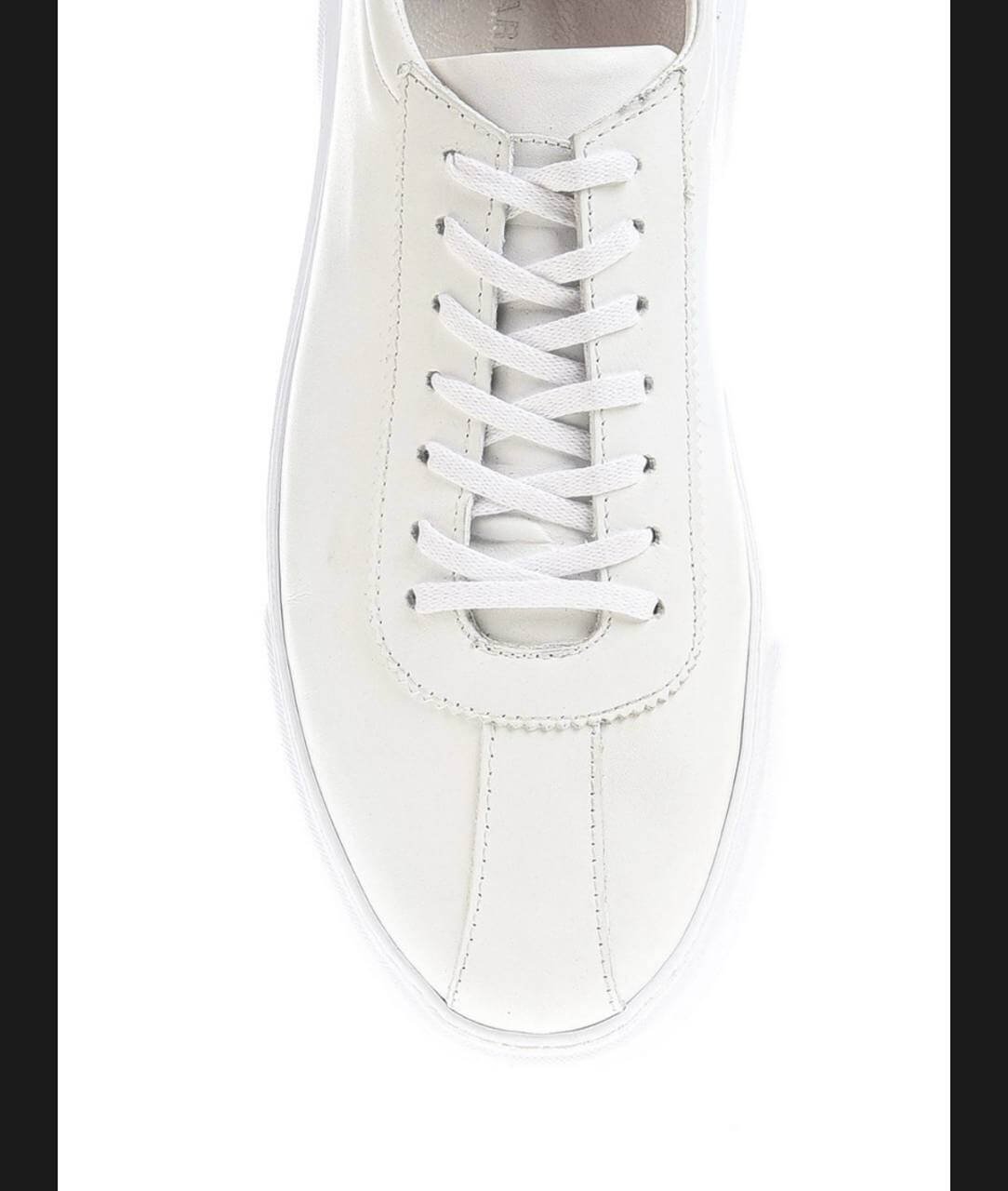 Lamar White Leather Sneakers - Timeless & Versatile Style