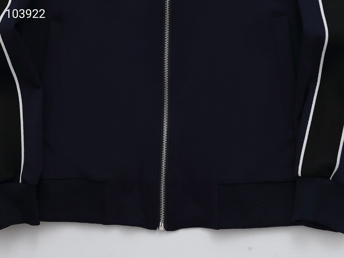 Loewe Anagram Tracksuit Set - Navy Blue Technical Knit Zip Jacket & Pants