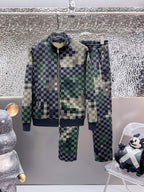 Louis Vuitton Damier Pop Technical Jersey Tracksuit Green Pixel