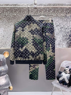 Louis Vuitton Damier Pop Technical Jersey Tracksuit Green Pixel