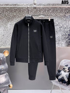 Louis Vuitton LV Logo Patch Tracksuit Black Technical Jersey