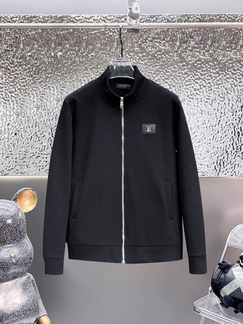 Louis Vuitton LV Logo Patch Tracksuit Black Technical Jersey