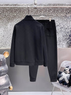 Louis Vuitton LV Logo Patch Tracksuit Black Technical Jersey