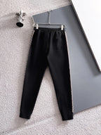 Louis Vuitton LV Monogram Side Stripe Tracksuit - Black Technical Knit Zip Jacket & Pants Set