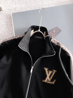 Louis Vuitton LV Monogram Side Stripe Tracksuit - Black Technical Knit Zip Jacket & Pants Set