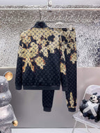 Louis Vuitton Monogram Bleached Effect Tracksuit Black and Tan