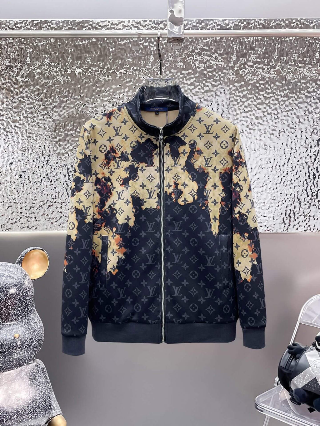 Louis Vuitton Monogram Bleached Effect Tracksuit Black and Tan
