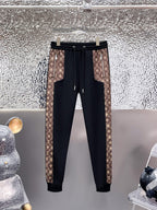 Louis Vuitton Monogram Block Technical Jersey Tracksuit Black