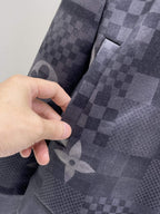 Louis Vuitton Monogram Patchwork Technical Jersey Tracksuit Grey Blue