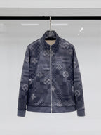 Louis Vuitton Monogram Patchwork Technical Jersey Tracksuit Grey Blue