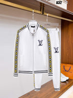 Louis Vuitton Oversized LV Patch Monogram Tape Tracksuit White