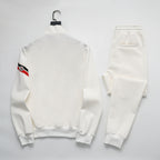 Moncler Tricolor Striped Patch Technical Tracksuit White
