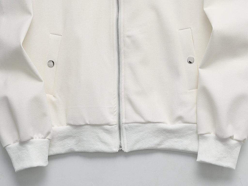 Moncler Tricolor Striped Patch Technical Tracksuit White