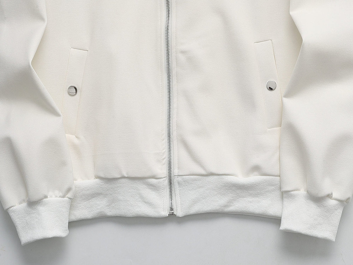 Moncler Tricolor Striped Patch Technical Tracksuit White