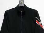 Moncler Tricolor Striped Patch Tracksuit Black Technical Jersey