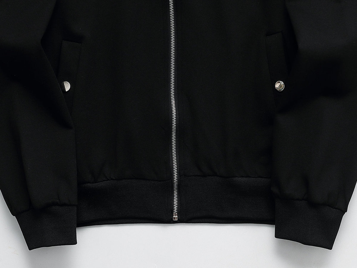 Moncler Tricolor Striped Patch Tracksuit Black Technical Jersey