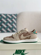 Nike Dunk Low x Gucci Custom – Beige GG Supreme & Green Leather