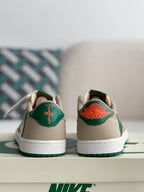 Nike Dunk Low x Gucci Custom – Beige GG Supreme & Green Leather