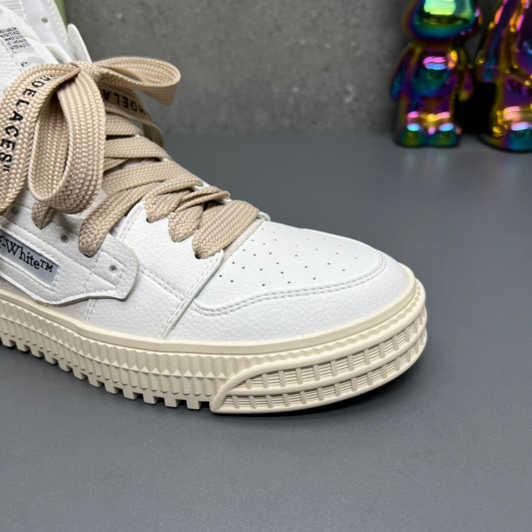 Off-White 3.0 Off Court White Beige High-Top Sneaker