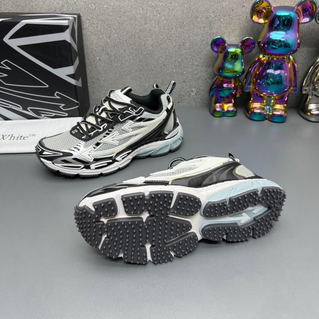 Off-White Silver Black Be Right Back Sneakers