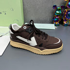 Off-White Brown Beige Sponge Mid Top Sneaker
