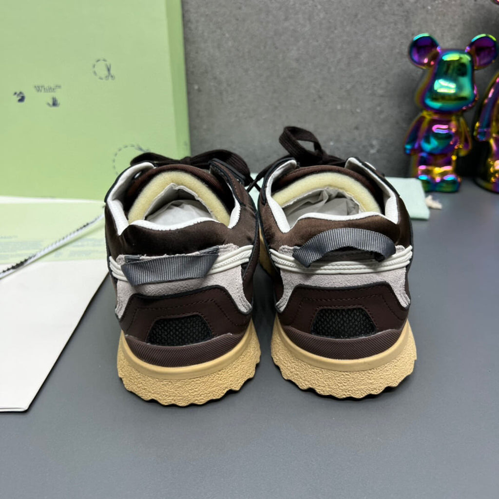 Off-White Brown Beige Sponge Mid Top Sneaker