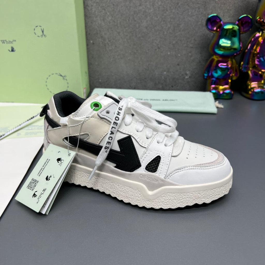 Off-White 'White Black' Sponge Mid-Top Sneaker