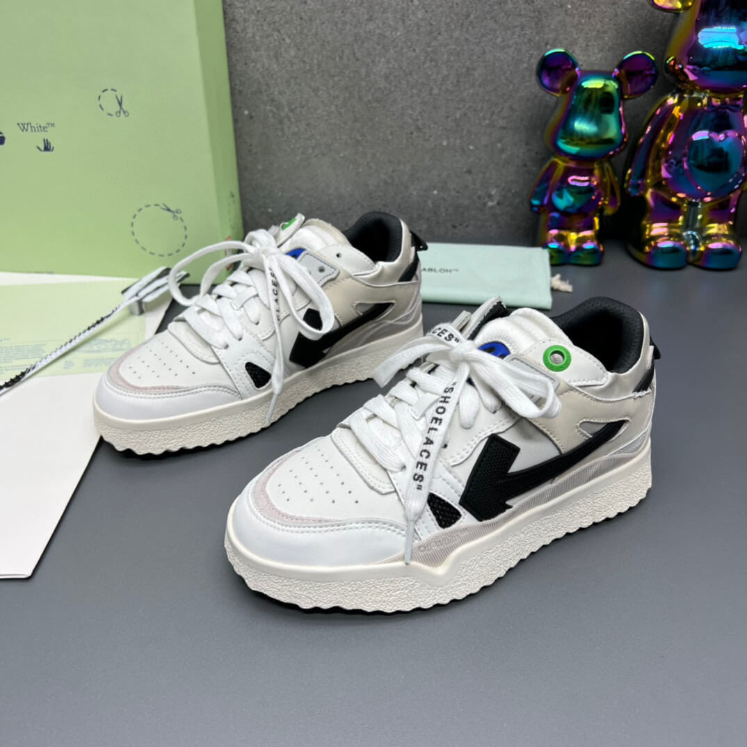 Off-White 'White Black' Sponge Mid-Top Sneaker