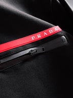 Prada Linea Rossa Tracksuit Set - Black Technical Knit Zip Jacket & Jogger Suit